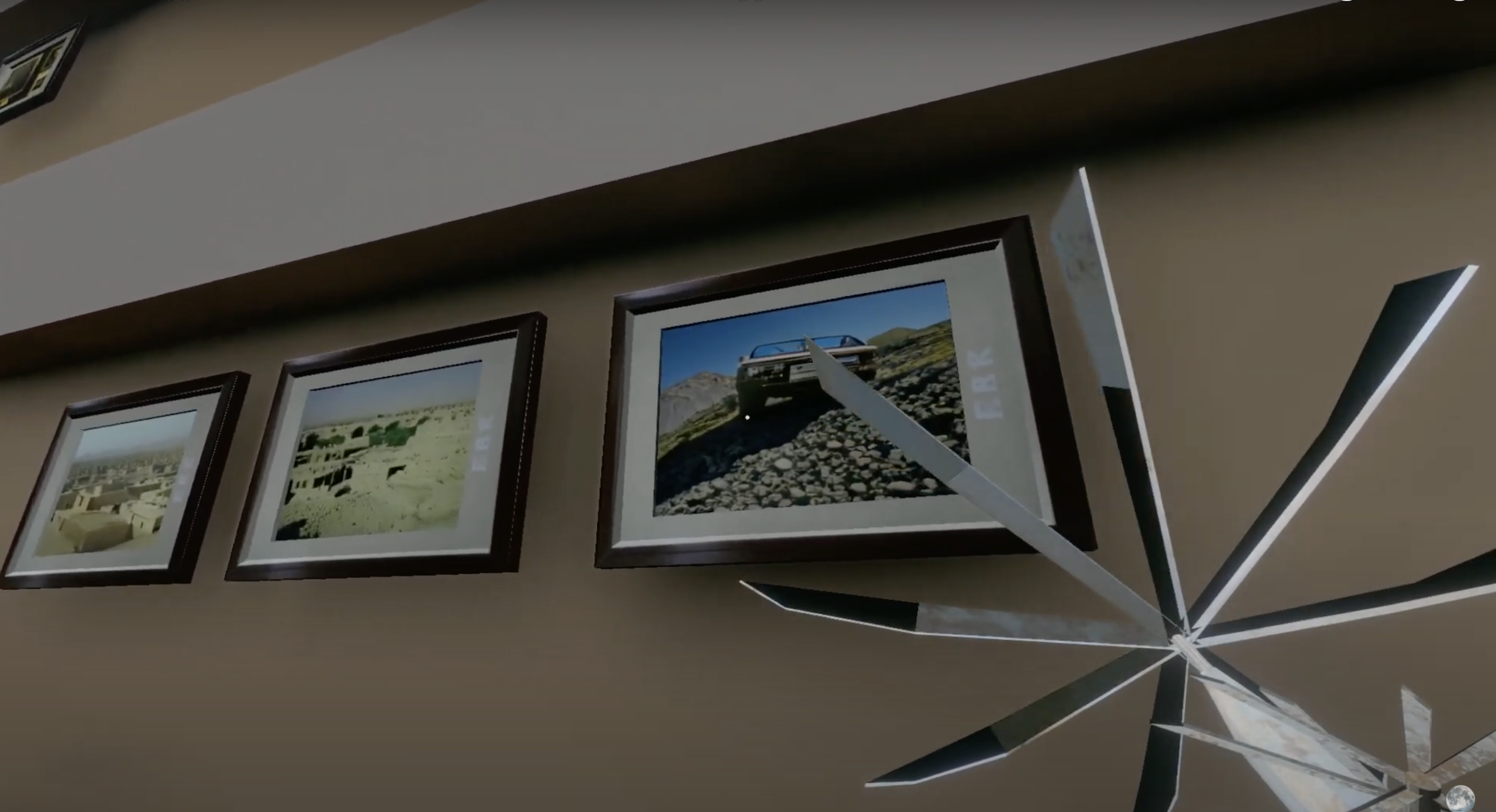 These framed photos are certainly AI generated